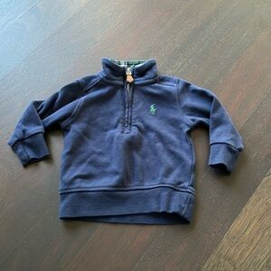 Ralph Lauren infant cotton quarter zip pull over